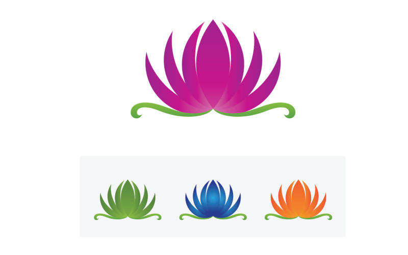 Vector Lotus Flower Logo And symbol V14 Logo Template