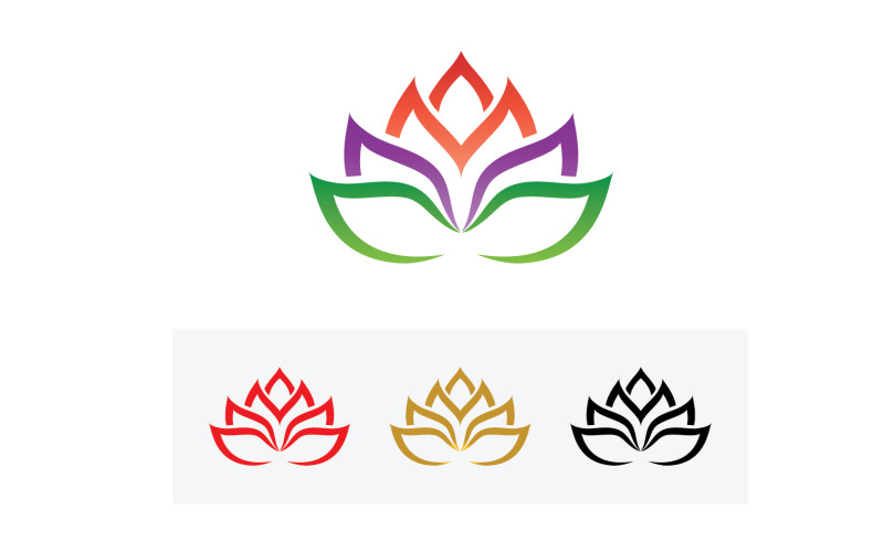 Vector Lotus Flower Logo And symbol V15 Logo Template