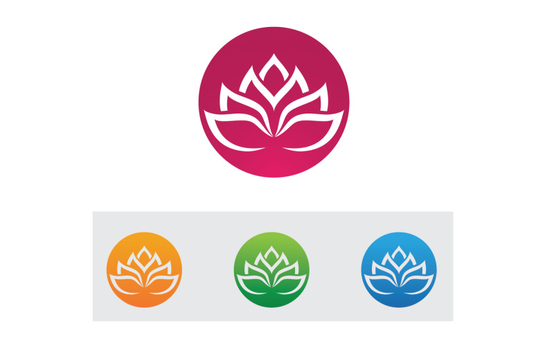 Vector Lotus Flower Logo And symbol V18 Logo Template