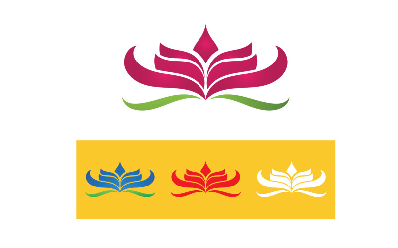 Vector Lotus Flower Logo And symbol V20 Logo Template