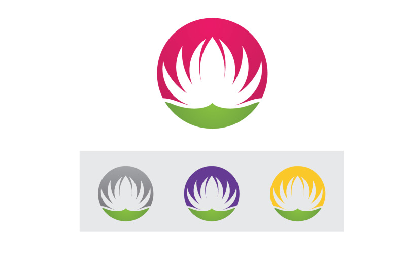 Vector Lotus Flower Logo And symbol V23 Logo Template