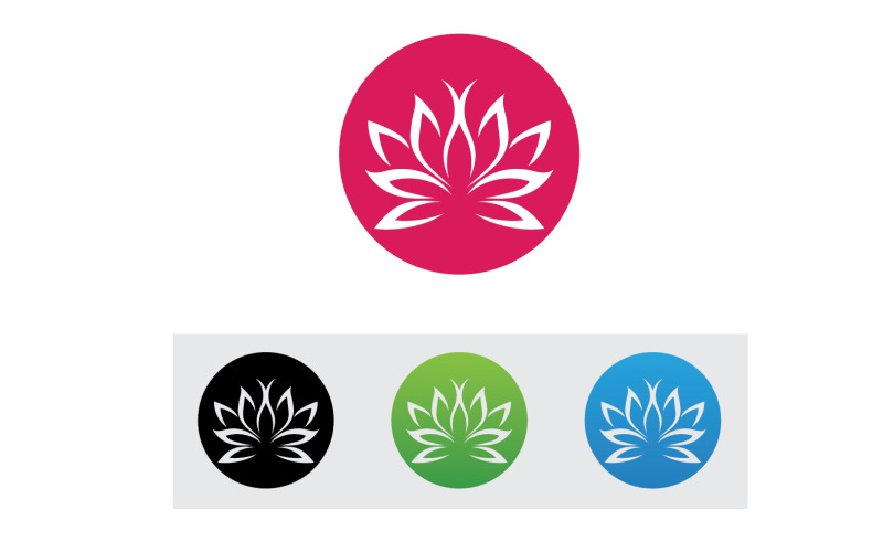 Vector Lotus Flower Logo And symbol V32 Logo Template