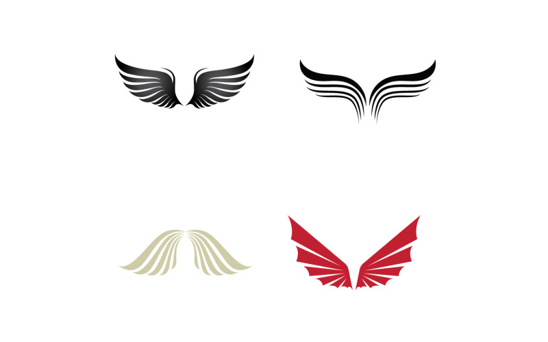 Wing Falcon Bird Eagle Logo And Symbol Vector V11 Logo Template