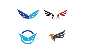 Wing Falcon Bird Eagle Logo And Symbol Vector V12