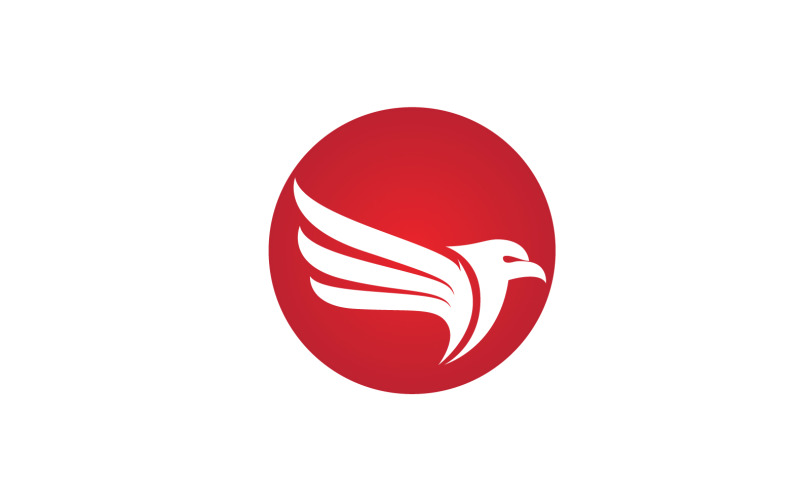 Wing Falcon Bird Eagle Logo And Symbol Vector V6 Logo Template