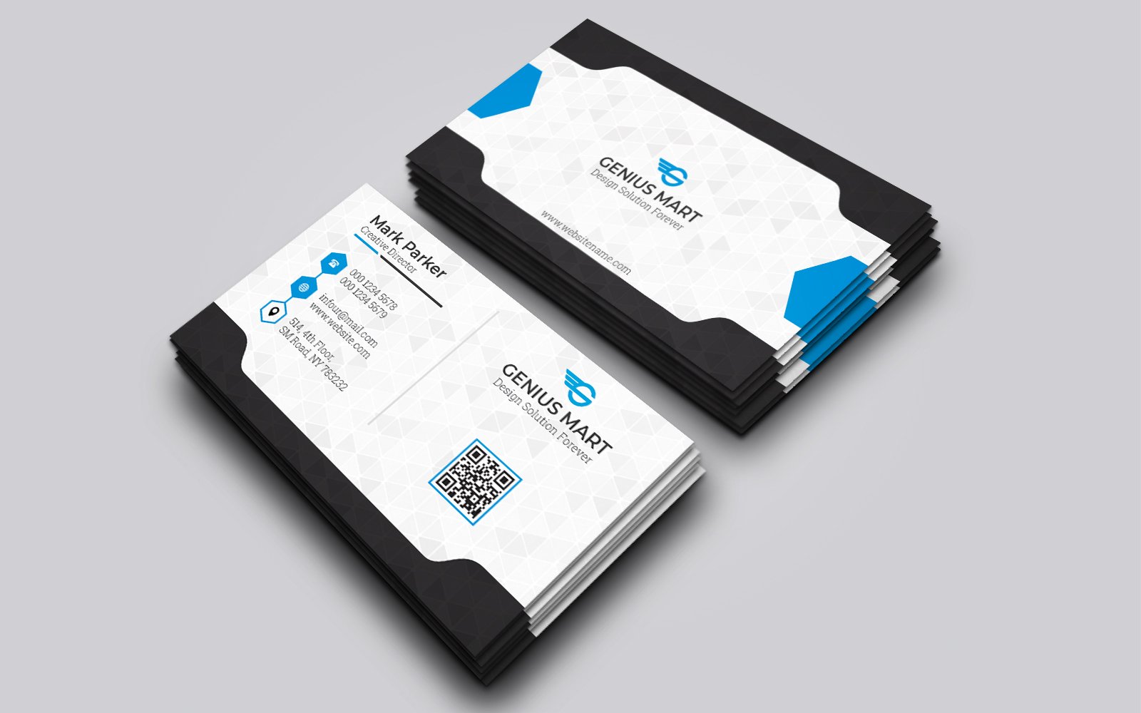 Template #256414 Black Blue Webdesign Template - Logo template Preview