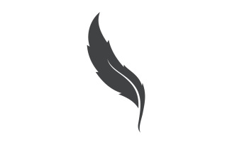 Feather Pen Write Sign Logo Vector V1