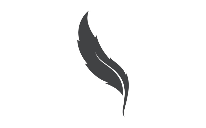Feather Pen Write Sign Logo Vector V1 Logo Template