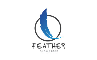 Feather Pen Write Sign Logo Vector V20
