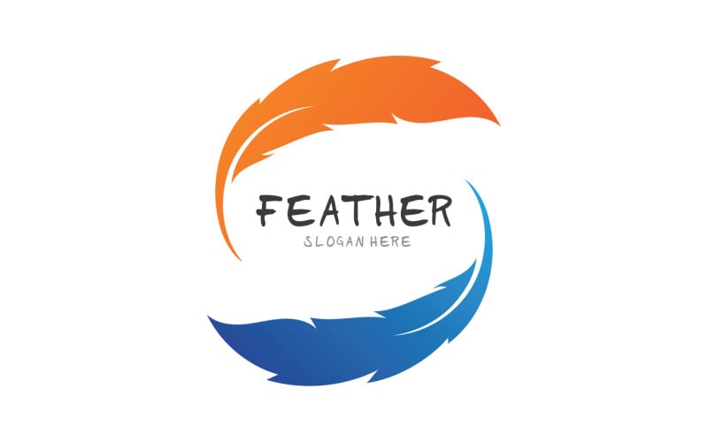 Feather Pen Write Sign Logo Vector V21 Logo Template