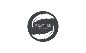 Feather Pen Write Sign Logo Vector V31