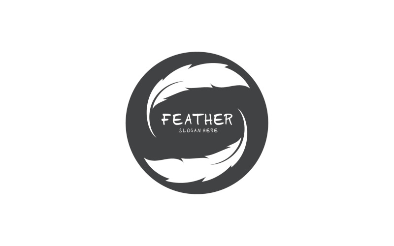 Feather Pen Write Sign Logo Vector V31 Logo Template