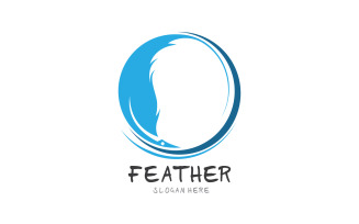 Feather Pen Write Sign Logo Vector V7