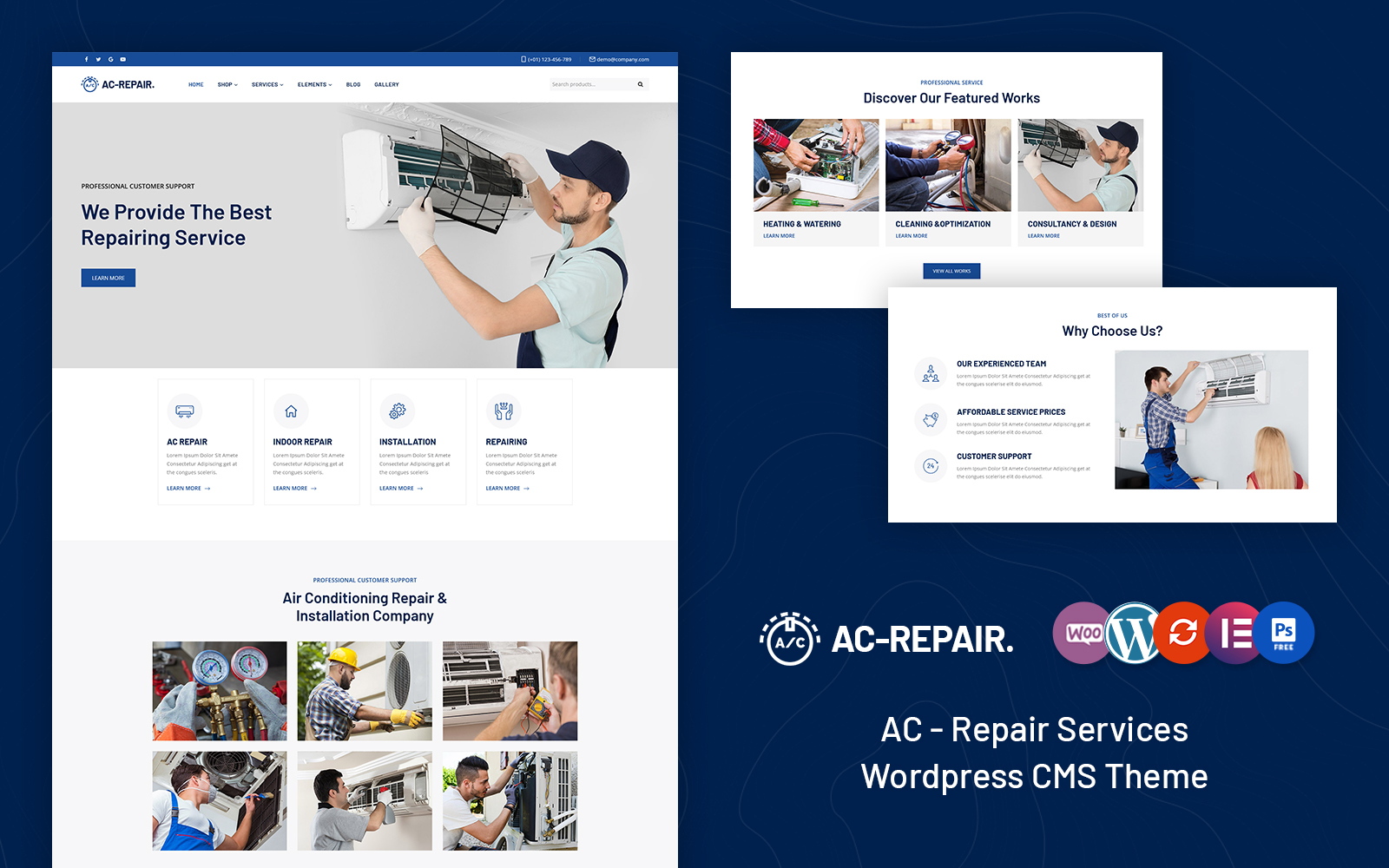 AC Repair - Air Conditioning and Heating WordPress Theme