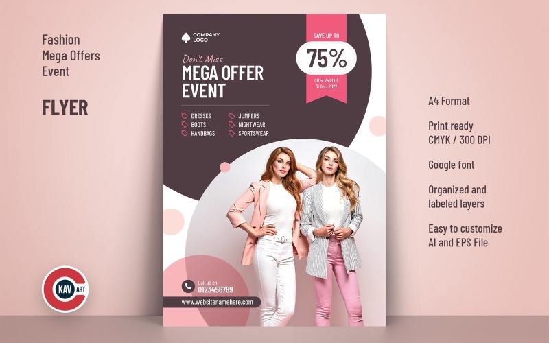 Fashion Offers Event Flyer Template Corporate Identity