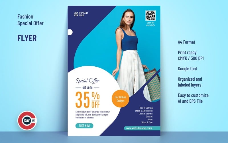 Fashion Special Offers Flyer Template Corporate Identity