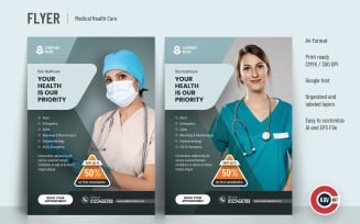 Flyer or Poster Template for Medial Health Care - 00205