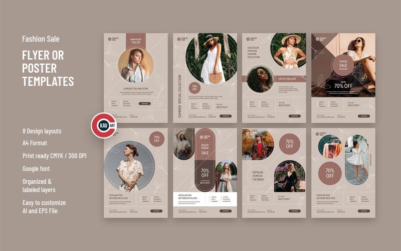 Flyer Template Bundle For Fashion Special Offers Corporate Identity
