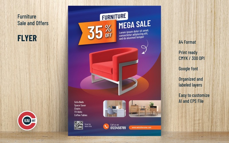 Furniture Sale Flyer Template Corporate Identity