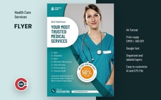 Medical Health Care A4 Flyer Template