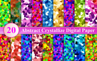 Abstract Crystallize Digital Paper Set, Crystallize Background