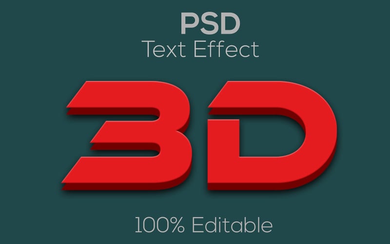 3D | Modern 3D Editable Psd Text Effect Illustration