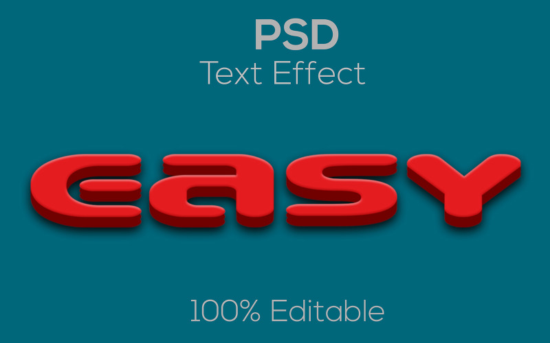 Easy | Modern 3D Editable Text Effect Illustration