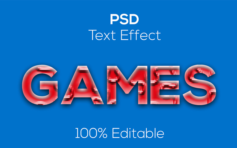 Games | Games Psd Text Effect Illustration