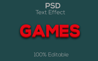 Games | Modern 3d Games Psd Text Effect Template