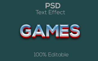 Games | Modern 3d Games Psd Text Effect