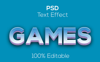 Games | Modern Editable Games Psd Text Effect