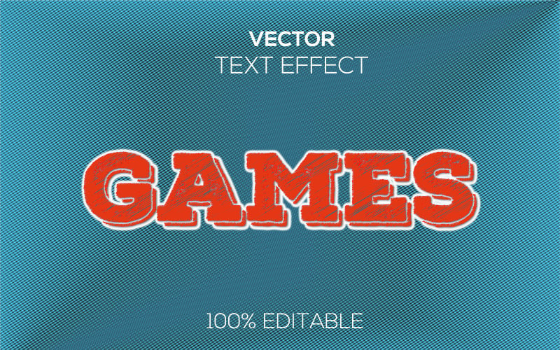 Games | Premium Games Vector Text Effect Vector Graphic