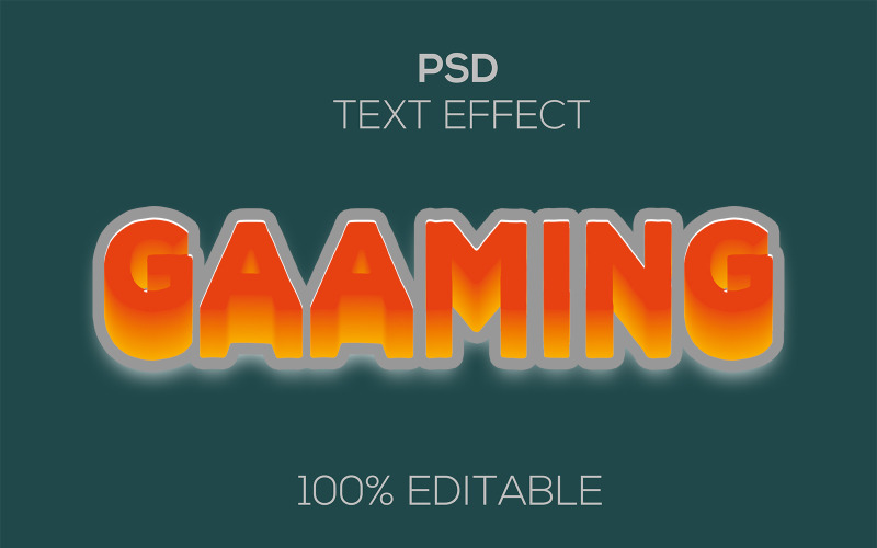 Gaming | Modern 3D Gaming Editable Psd Text Effect Illustration