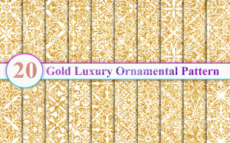 Gold Luxury Ornamental Pattern Background