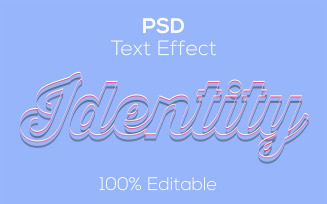 Identity | Editable Modern Identity Psd Text Effect