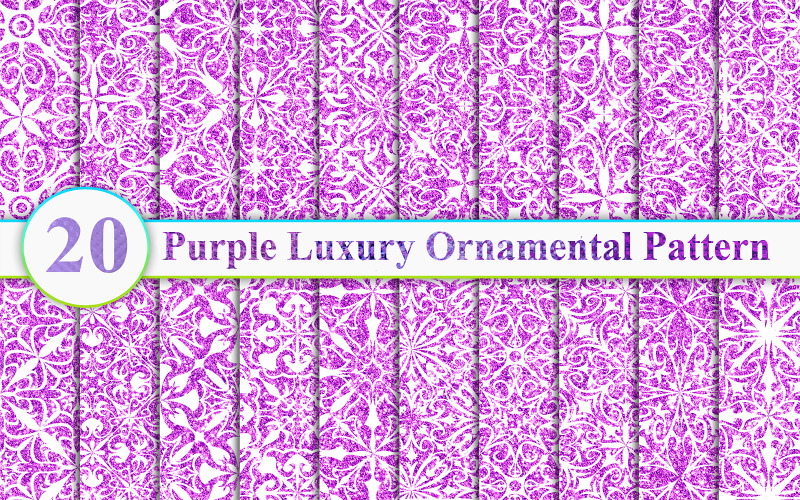 Purple Luxury Ornamental Pattern Background