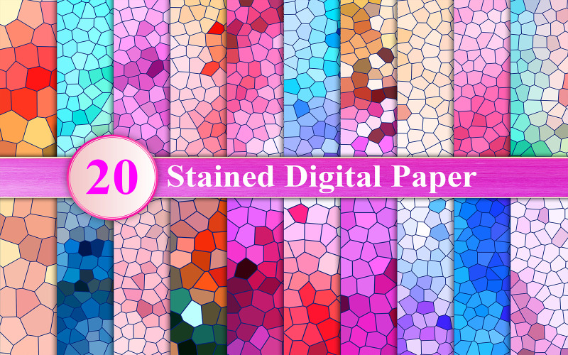 Stained Digital Paper Set, Stained Background