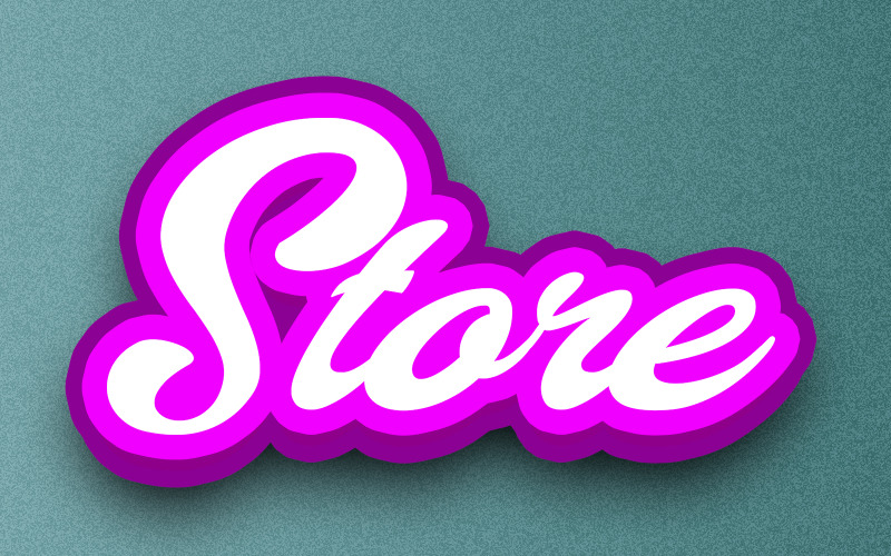 Store | Modern 3d Store Psd Text Effect Illustration