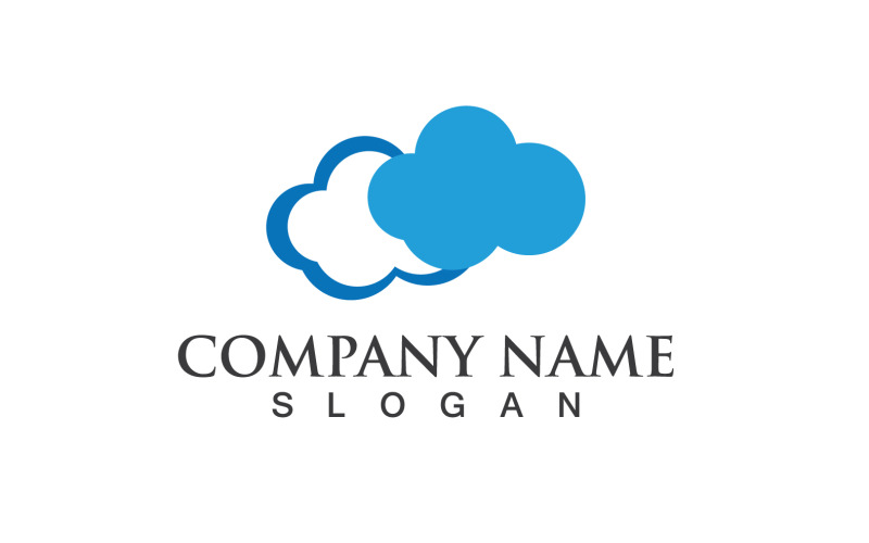 Cloud Server Logo And Symbol Design Vector V14 Logo Template