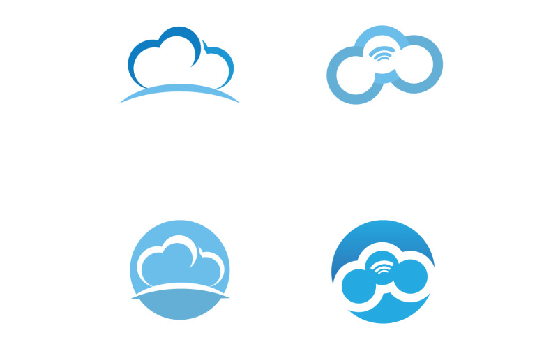 Cloud Server Logo And Symbol Design Vector V18 Logo Template