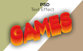 3D Games | Modern 3d Games Psd Text Effect