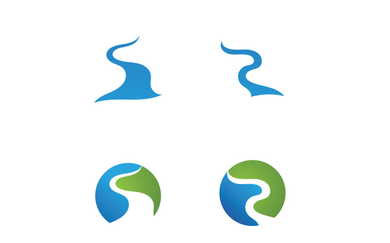 River Logo Vector Icon Illustration Design V17 Logo Template