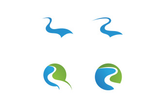 River Logo Vector Icon Illustration Design V18