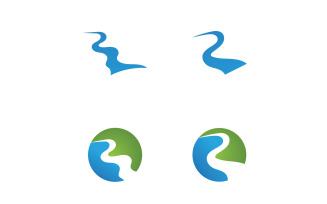 River Logo Vector Icon Illustration Design V20