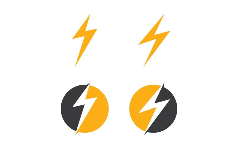 Thunderbolt Lightning Logo Flash Vector V3 Logo Template