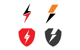 Thunderbolt Lightning Logo Flash Vector V4