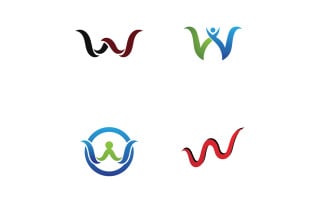 W Letter Initial Logo Vector Design V19