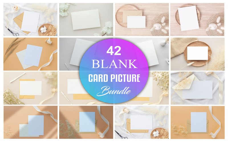 Blank Greeting Card Mockup Picture Background