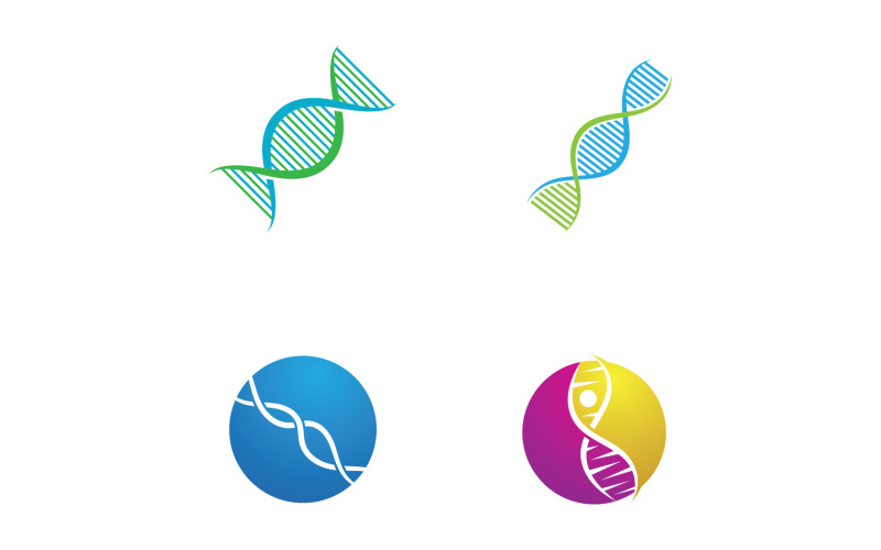 DNA Health Logo And Symbol Vector V20 Logo Template