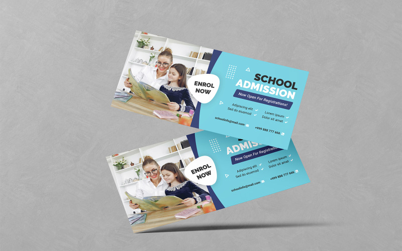 Kids School Admission DL Flyer Design PSD Templates Corporate Identity